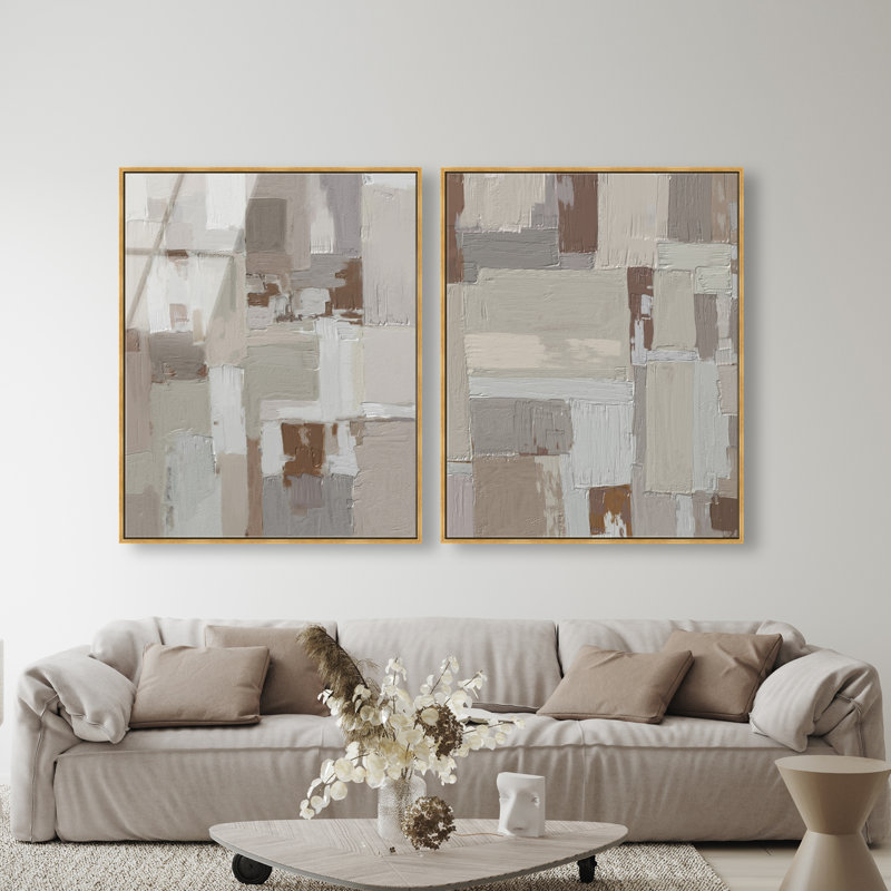 In Place Set Set by Oliver Gal, 37"H x 46"W, Gold Floater Frame