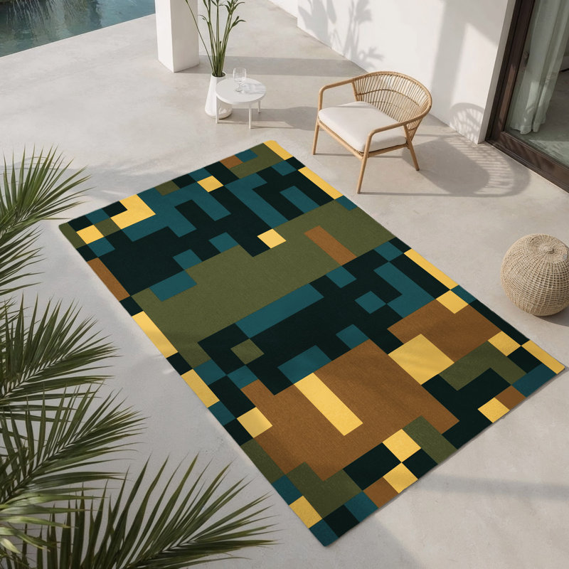 Tapis intérieur et extérieur Matrix Meadows, Rectangle 5 pi x 7 pi