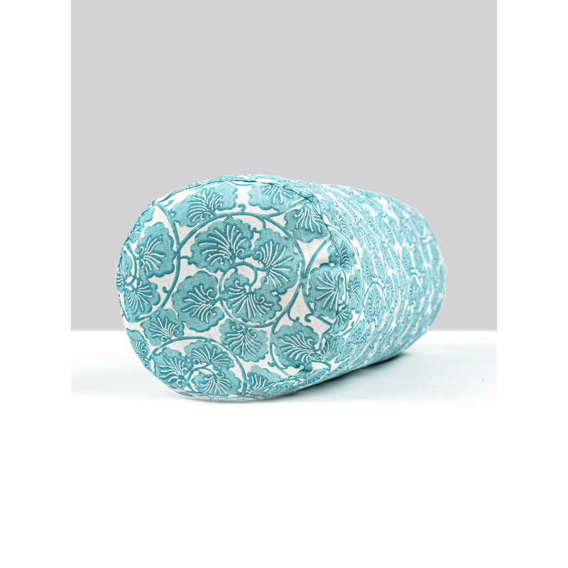 Coussin en coton réversible, Turquoise