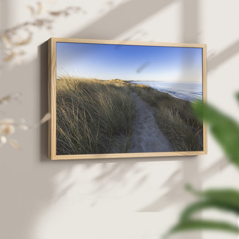 Beach Path - Reproduction encadrée - Restickable, H 8 po x l 10 po, Naturel