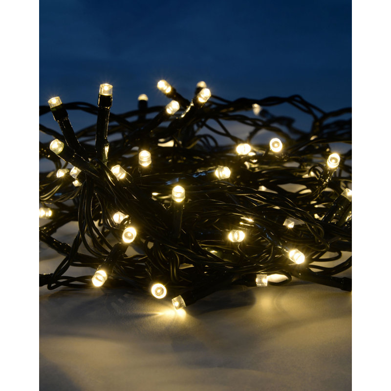 0.1301cm LED Battery Powered 100 - Bulb Paper Lantern String Light, Warm White