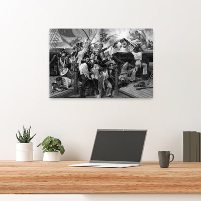 1810S August 1813 Death Of Captain Lawrence Naval Battle War Of 1812 Last Words Don't Give Up The Ship Classic Retro Vintage Wall Art