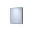 24 po X P 30 po H Pharmacie rectangulaire en aluminium argenté encastré / à gauche avec miroir DEL et horloge