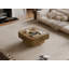 Table basse 31,5 po carrée avec rangement Table d'appoint moderne en placage de bois massif pour salon, chambre à coucher, appartement ou bureau, brun-1203716828