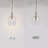 1-light Dimmable Glass Chandelier
