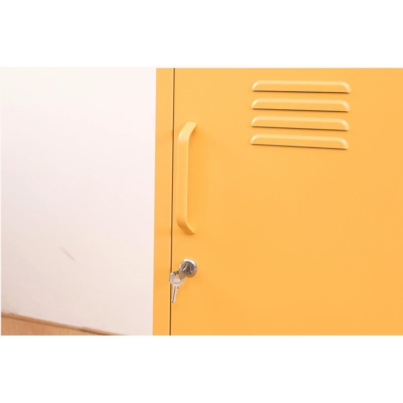 Armoire de rangement multifonctionnelle en métal, H 27,17 po x l 14,96 po x P 15,75 po, Yellow