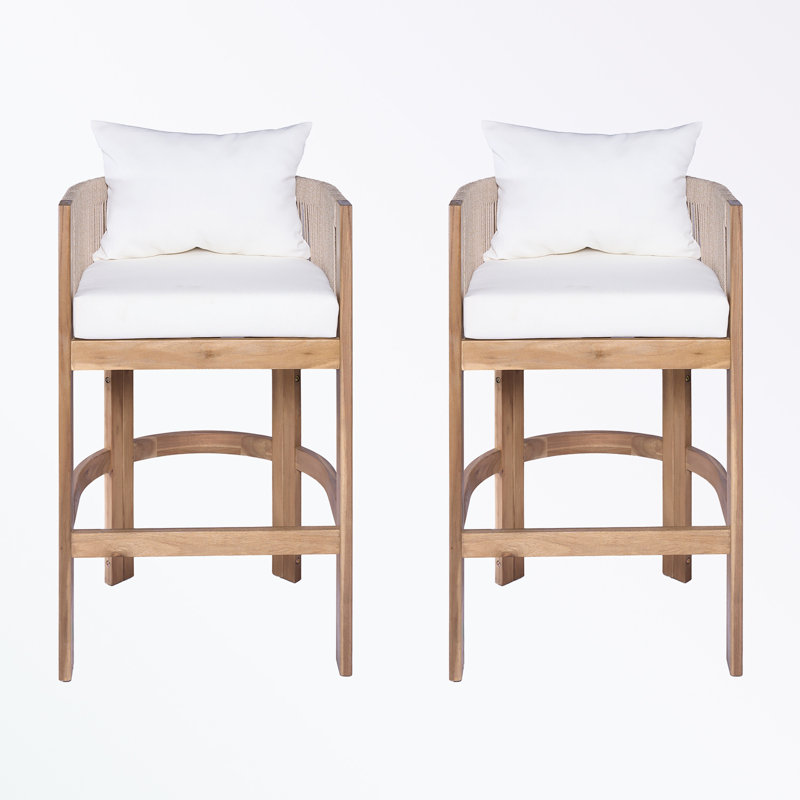 Ensemble de 2 tabourets de bar avec coussin moelleux