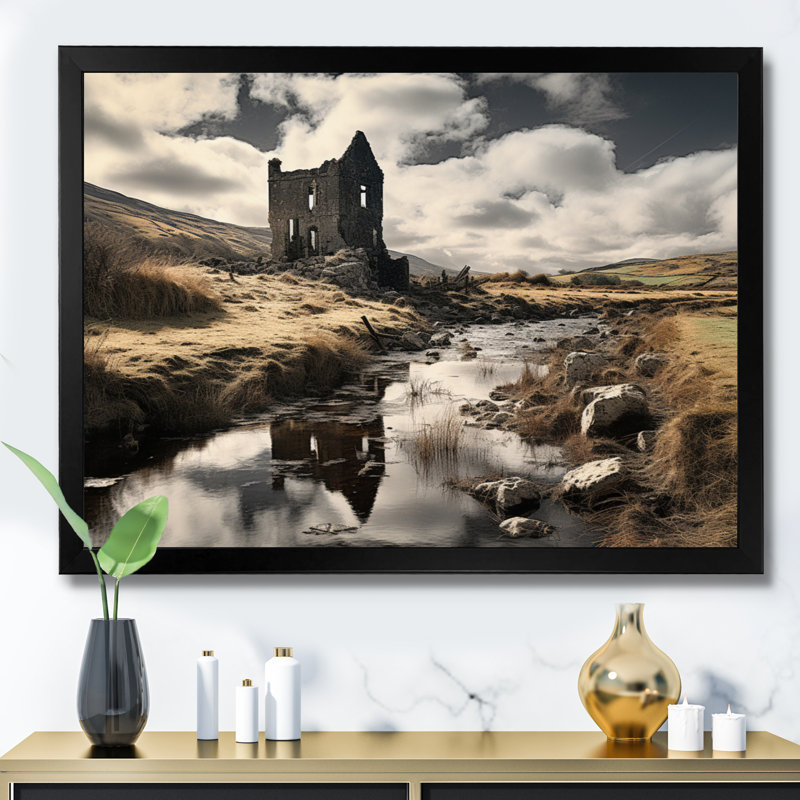 Irlande, magnifique paysage II, Cadre simple noir, H 24 po x l 32 po x P 1 po