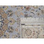 Tapis oriental noué à la main 6 pi 1 po x 9 pi 4 po Nain avec médaillon de fleurs, laine et soie, 250 KPSI