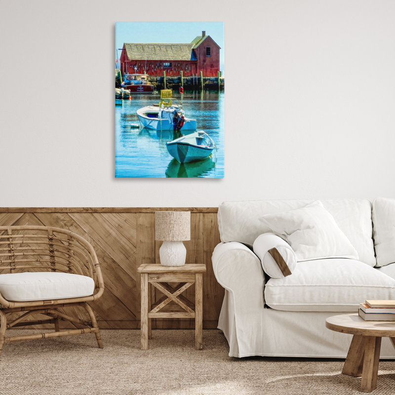  Tranquil Boat Harbour Canvas Wall Art by Graffi*tee Studios, H 36 po x l 24 po