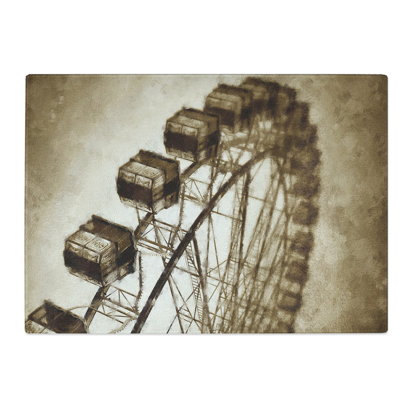 Ferris Wheel Vol.3 Painting Chopping Board, 20cm W x 28.5cm L