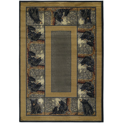 Tapis bleu/jaune ours Springtown