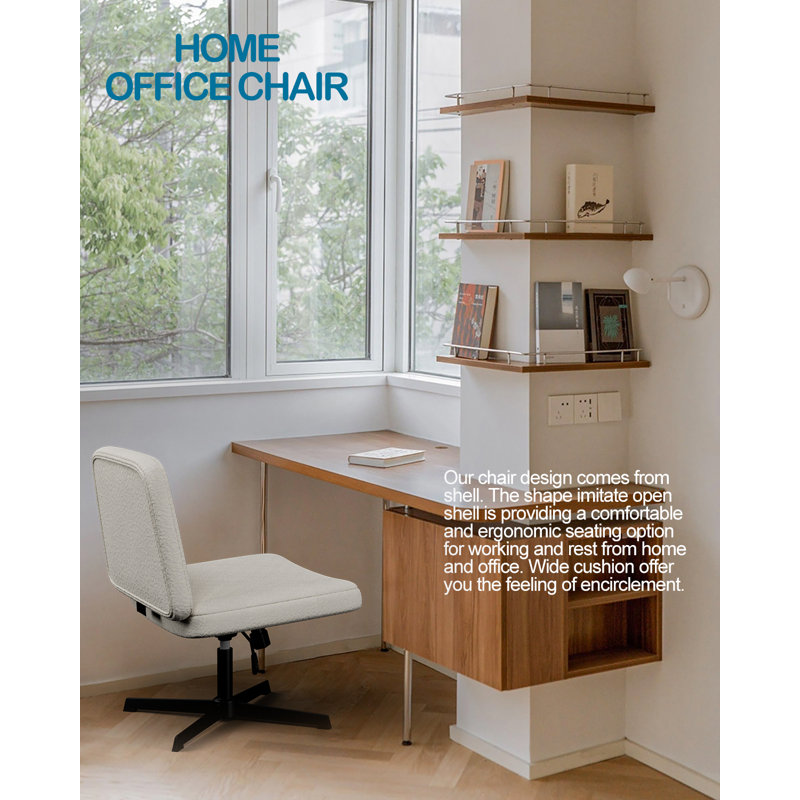 Chaise de bureau Woodacre, Beige