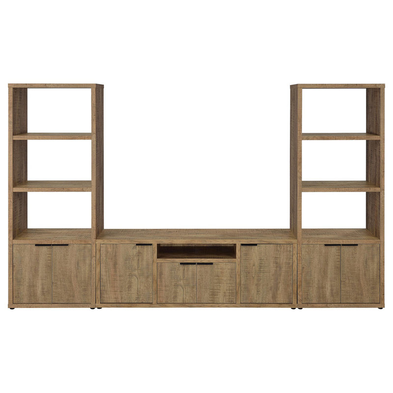 Meuble audio-vidéo en bois massif 3 pièces Mango