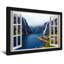 Landscape & Nature Mountain Lake Village Waterfall Scenic View Window Frame-2128682040-2128682043-2128682044