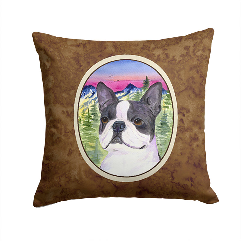 Coussin intérieur/extérieur moderne boston terrier