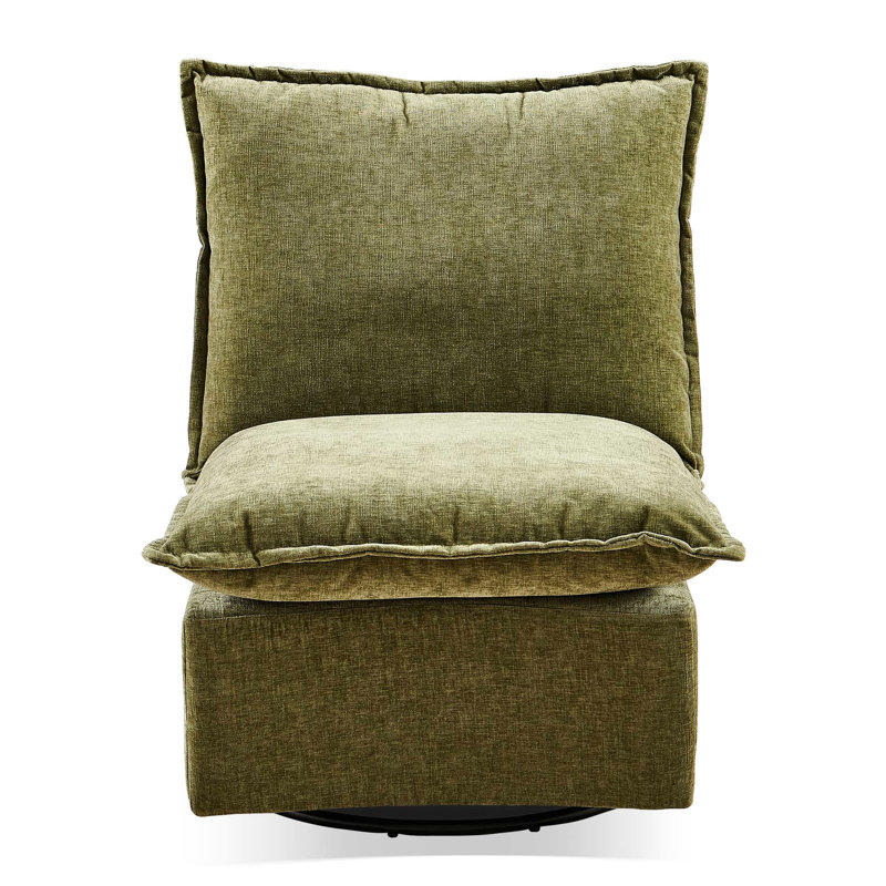 Chaise berçante en chenille pour un plaisir à long terme, Vert