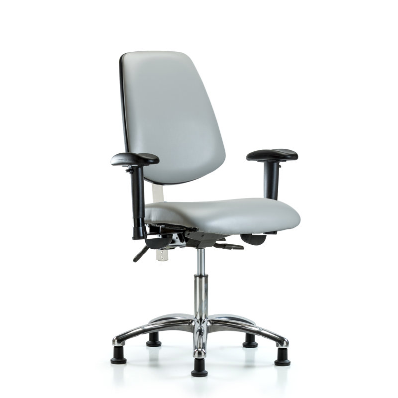 Janica Vinyl Task Chair, Taupe