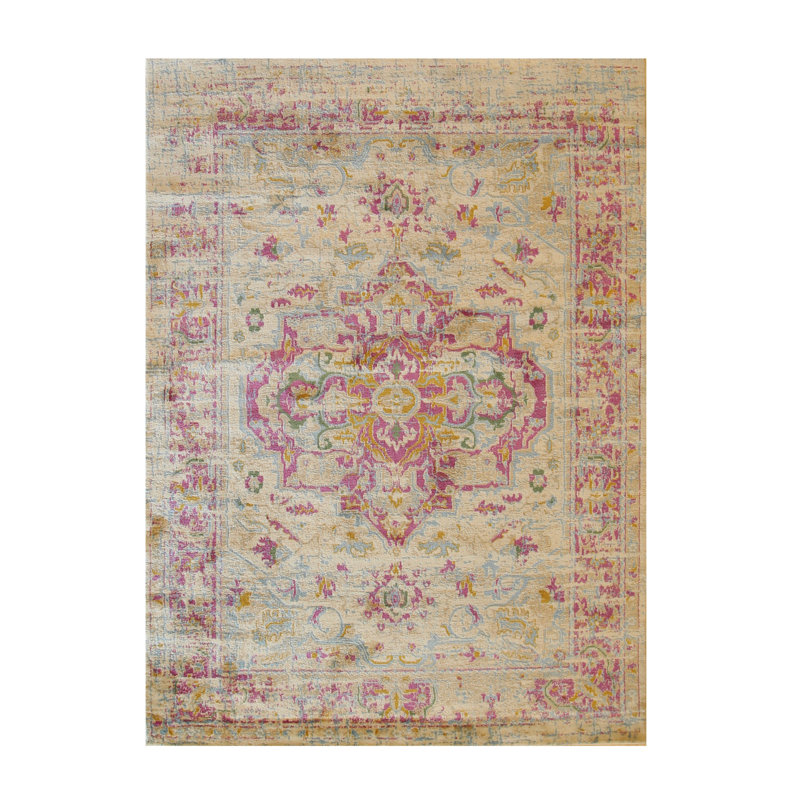 Capella Ivory Machine Made Area Rug, Rectangle 4'3 x 5'11