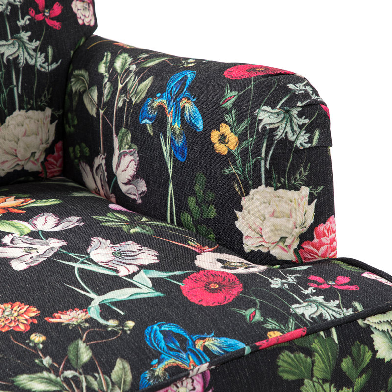 Fauteuil d'appoint Anacelis, Mélange de polyester noir