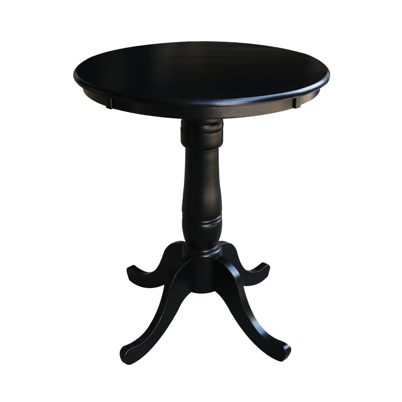 Mosteller Solid Wood Dining Table, 36" H x 30" W x 30" D, Black