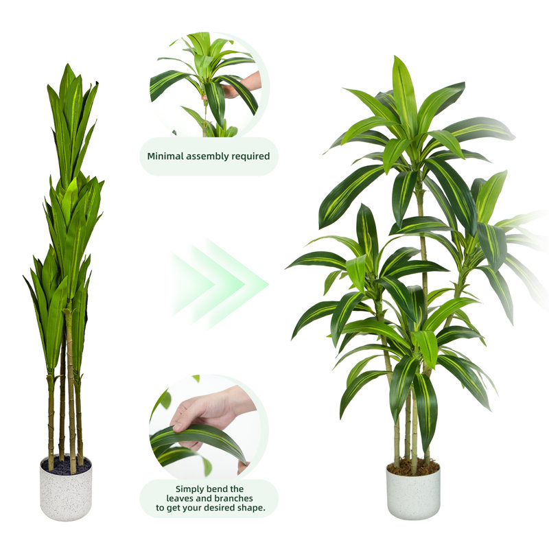 Anjely Faux Agave Plant, 200cm H  x 30cm W  x 30cm D