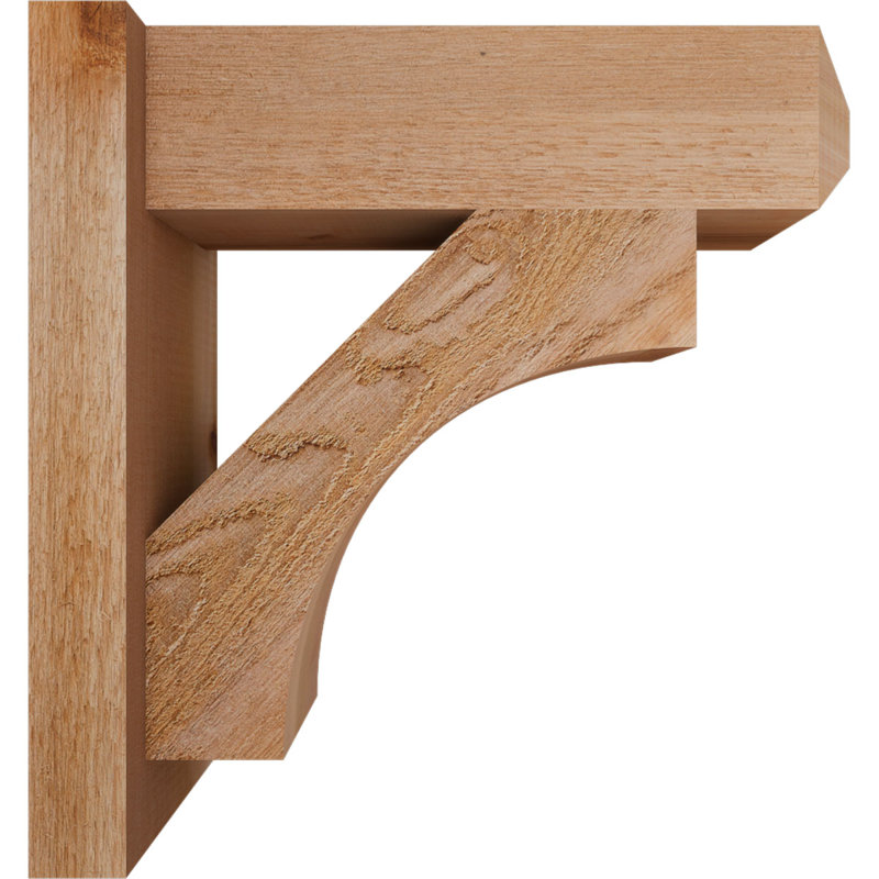 Persienne en bois rustique Westlake Craftsman, P 18 po x H 18 po, Cèdre rouge de l'Ouest de 6 po (sciage brut)