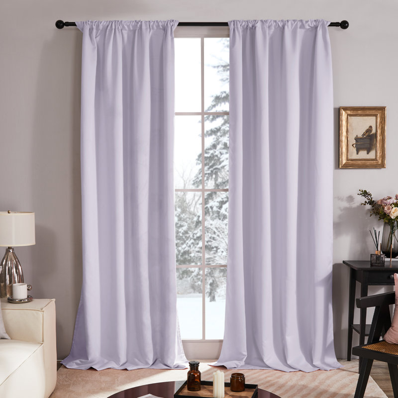 Wingard Blackout Curtain Pair, Bright Red, 42" W x 63" L