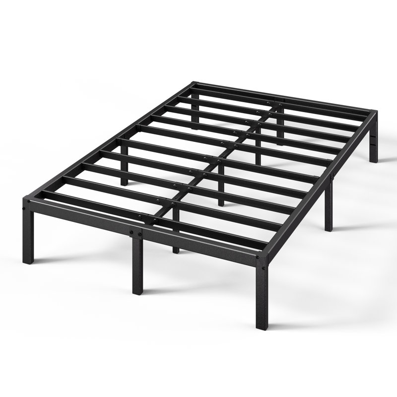 Barbieri Modern Metal Platform Bed Frame with Heavy Duty Steel Slat Support, Double (4'6)