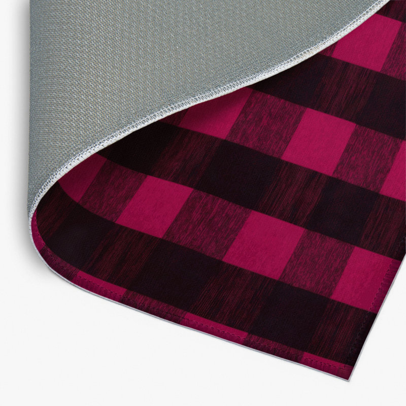Tapis d'intérieur et d'extérieur à carreaux rouge, Rectangle 4pi x 6 pi