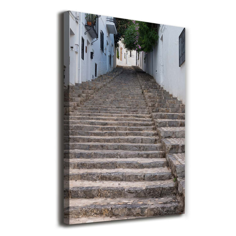 Stone Stairs - Wrapped Canvas Print