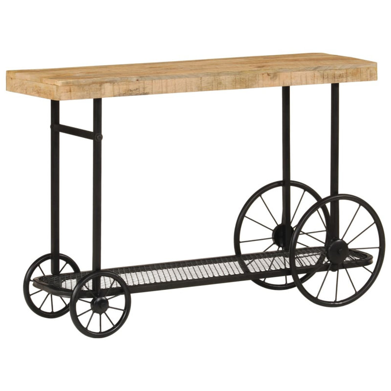 112cm Solid Wood Top Console Table