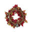 Couronne de poinsettia de Noël Kurt Adler, lumière DEL blanc chaud, 24 po