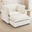 Chaise d'appoint rembourrée avec repose-pieds-170811373