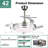 42 Inch Retractable Ceiling Fan With Lights, Modern Silent DC Motor 6 Speeds Chandelier Ceiling Fan For Bedroom-974630736-974630748