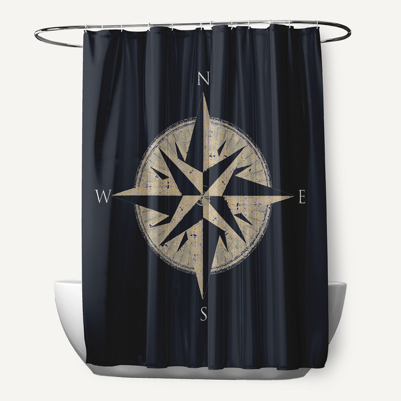 Matawan Shower Curtain, Dark Blue
