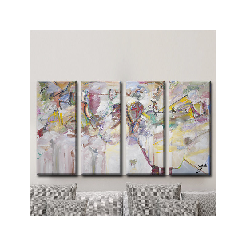 « abstract xxi »-impression sur toile tendue 4 pièces