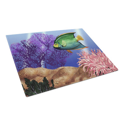Caroline's Treasures Undersea Fantasy 2 Glass Cutting Board