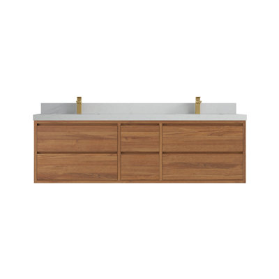 Meuble-lavabo double flottant avec dessus Madison