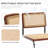Crumley 18.1" H Mid-Century Modern Rattan Dining Chairs with Rattan Cane Backrest-630480284