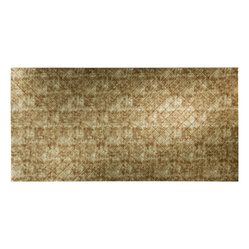 Panneau mural décoratif en vinyle matelassé 4 pi x 8 pi FASÄDE, Bronze Bermudes