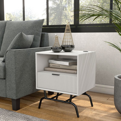 Ayvia Trestle End Table with Storage by George Oliver