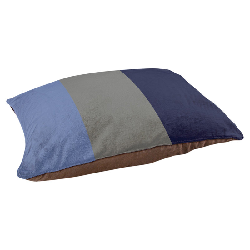 Coussin Designer, Grand (L 40 po x l 50 po), Bleu basketball / gris basketball / bleu marine ba