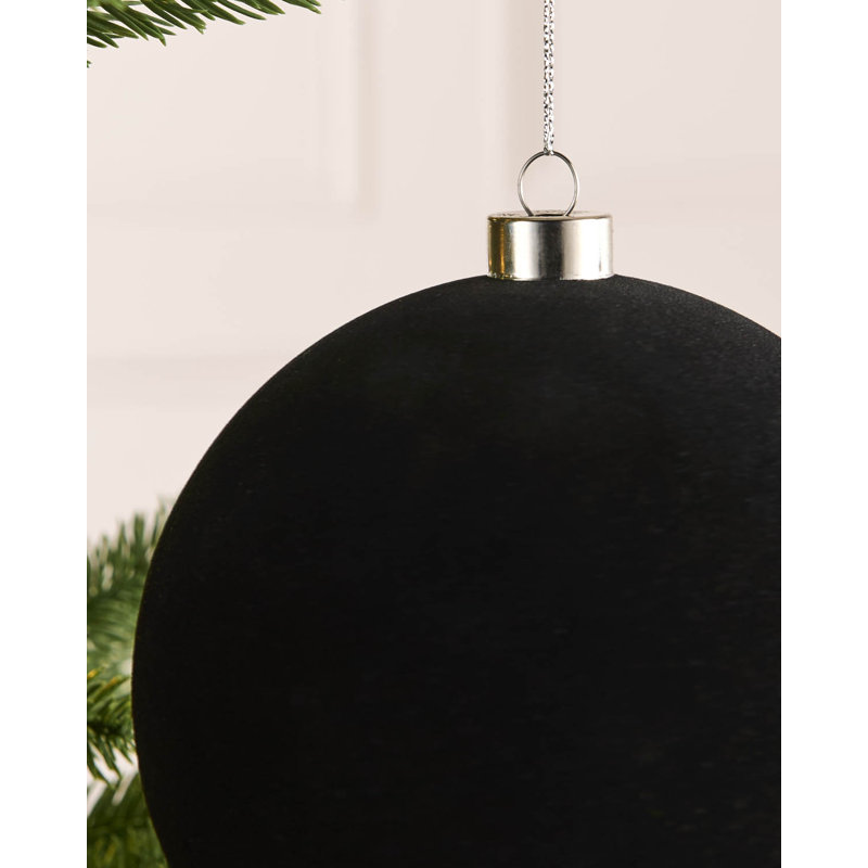 17.5cm Polystyrene Bauble, 17.5 cm H x 15 cm W x 15 cm D, Black