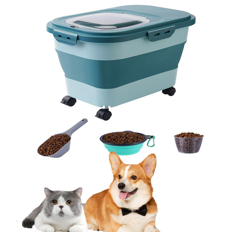 Foldable Rice Storage Container, Pet Food Storage Container