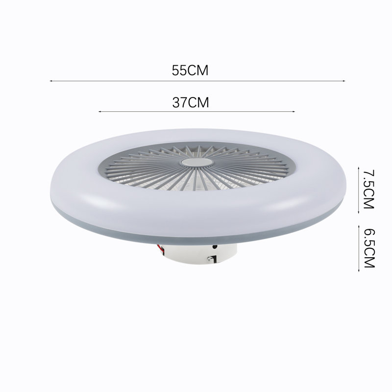 Ceiling Fan with LED Lights, Grey