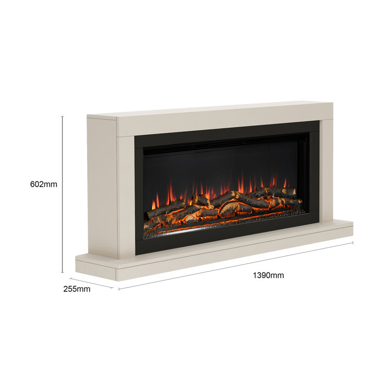 Elyce Grande Wall Mounted Timber Electric Fireplace