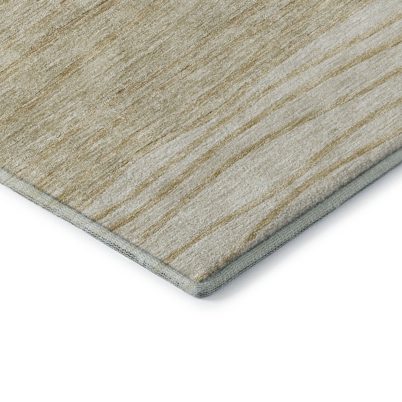 Tapis beige en tweedy lavable à la machine Premium, Rectangle 10 pi x 14 pi