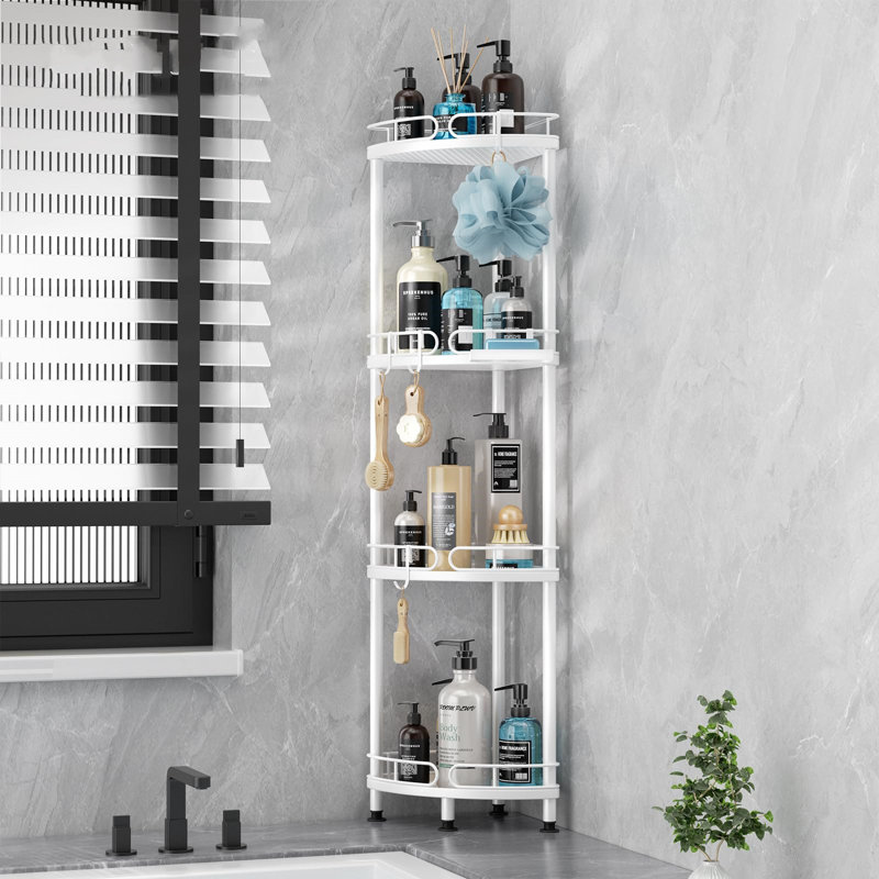 Stainless Steel Shower Caddy, White