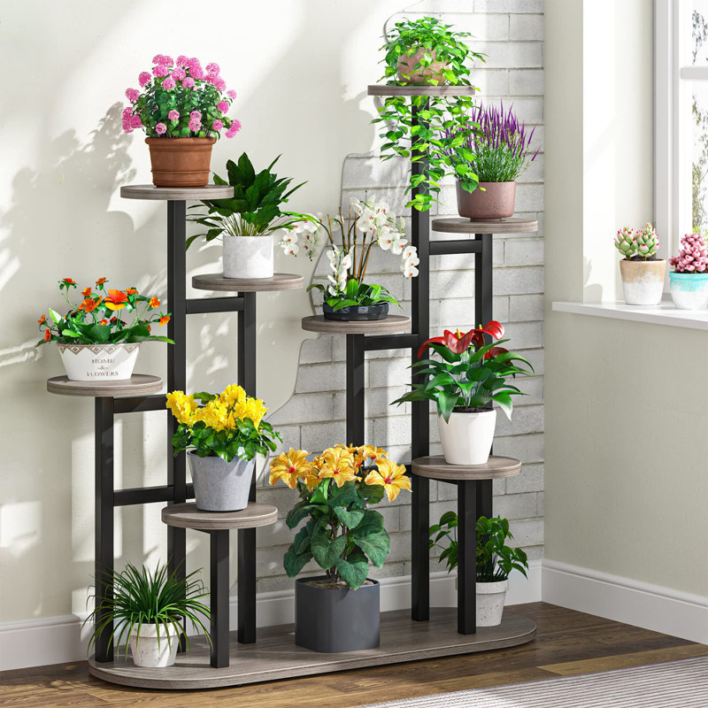 Plant Stand, Grey/Black
